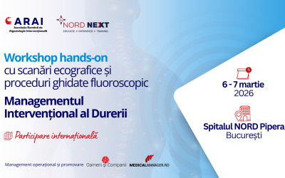 Managementul Intervențional al Durerii: un nou workshop hands-on cu scanări ecografice și proceduri ghidate fluoroscopic, organizat de ARAI